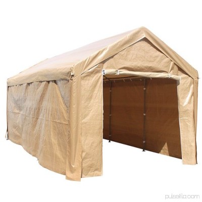 Aleko Heavy Duty Outdoor Canopy Carport Tent - 10 X 20 FT - White 565689905